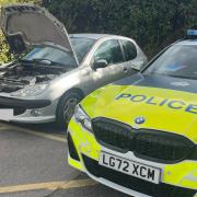 Police had no idea when they stopped this Citroen that the driver was a 'wanted man'