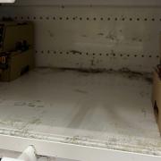 Mouldy shelves in a Swindon Asda