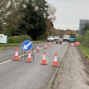 Roadworks at Coped Hall