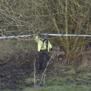 Police have cordoned off a woodland in Wiltshire