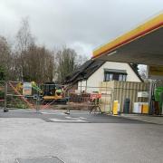 Work continues at the Shell garage on Marlborough Road