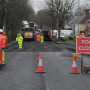 A road closure in Swindon