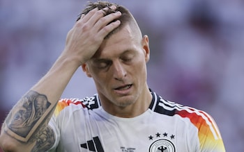 Toni Kroos of Germany looks dejected 