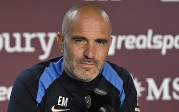 Head coach Enzo Maresca of Chelsea during a press conference at Stade de Geneve