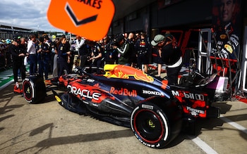 A detail view of the livery of the car of Max Verstappen of the Netherlands and Oracle Red Bull Racing during previews ahead of the F1 Grand Prix of Great Britain at Silverstone Circuit on July 04, 2024 in Northampton, England