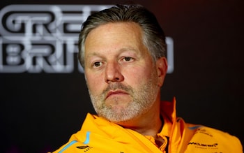 McLaren Chief Executive Officer Zak Brown attends the Team Principals Press Conference during practice ahead of the F1 Grand Prix of Great Britain at Silverstone Circuit on July 05, 2024 in Northampton, England