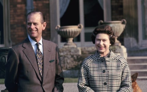 Queen Elizabeth II and Prince Philip, Duke of Edinburgh, celebrating 30 years reign while visiting Balmoral, Scotland, 6th February 1982