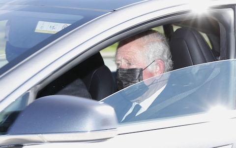 Prince Charles arrives for his father's funeral 