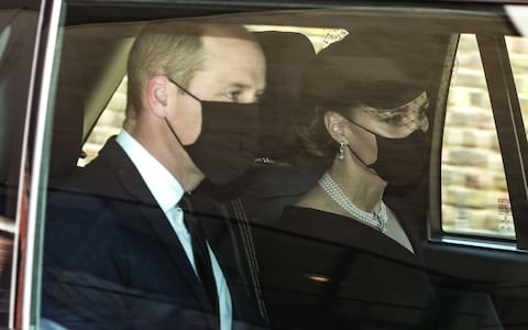 Prince William and Catherine Duchess of Cambridge  arrive at Windsor