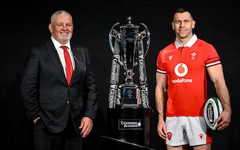 Warren Gatland and Gareth Davies at the Six Nations launch