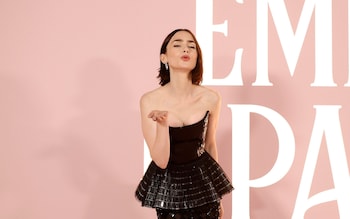 Lily Collins attending the Los Angeles premiere of Emily In Paris season 4