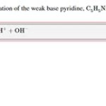 Chemical Equation For The Ionization Of Pyridine C5h5n In Water