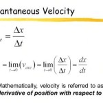 Equation For Instantaneous Velocity Physics