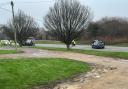 Road blocked and heavy traffic following two car crash