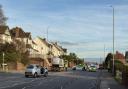 The scene of the crash in Old Shoreham Road