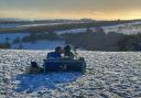 Nicola Cunningham snapped a couple enjoying a romantic picnic on Ditchling Beacon in the snow