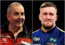 Phil Taylor (left) says Luke Littler (right) could hunt down his record of his 16 world titles (PA Images)