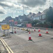 A lane in Portland Road in Hove is closed by UK Power Networks in July