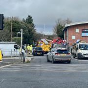 The scene of the crash on the A27 in Worthing