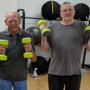 Cardiac rehab participants John Clarke (left) and Robert Hill (right)