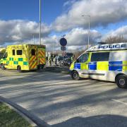 Updates as road blocked due to crash