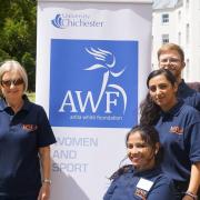 Dr Anita White (second from left) and Dr Jordan Matthews (right) with some of the WSLA participants