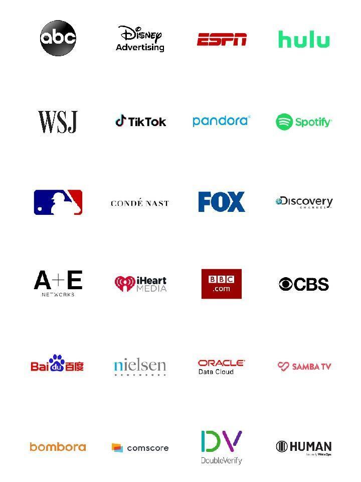 Grid of company logos who use The Trade Desk