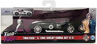 Show product details for Jada Toys - Hollywood Rides | Shelby Cobra 427 S/C® #2 with Harvey Two-Face Diecast Figure "Batman" (1965, 1/32 scale diecast model car, Black/White) 33091/12