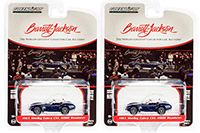 Show product details for Greenlight - Barrett Jackson Series 9 | Shelby Cobra CSX 4000 Roadster #31 (Lot #1353) (1965, 1/64 scale diecast model car, Guardsman Blue with White Stripes) 37250B/48