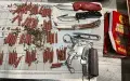 Contents of traveler’s carry-on bag containing multiple prohibited items discovered by TSA officers at LAX on Sunday, December 15, 2024.