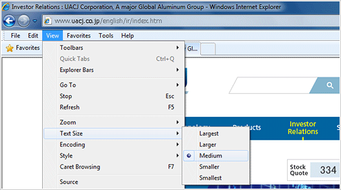 Image of How to Change the Size of Text in a Browser (in Microsoft Internet Explorer)