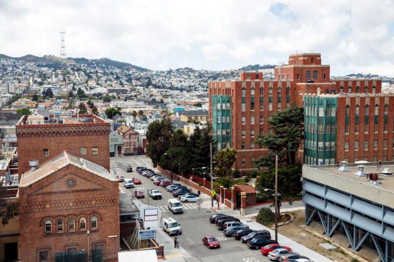 ZSFG buildings against the surrounding streets