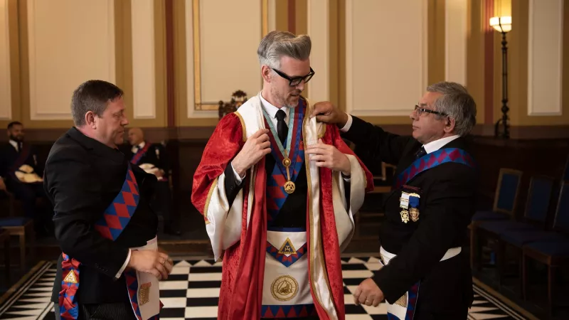 Three Principals before a Chapter meeting