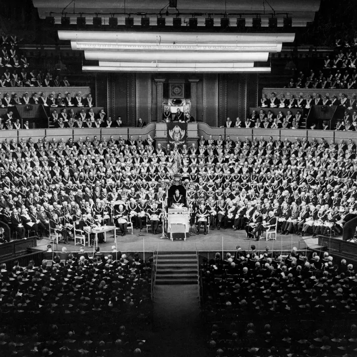 250th anniversary Royal Albert Hall in 1967 at Museum of Freemasonry in London