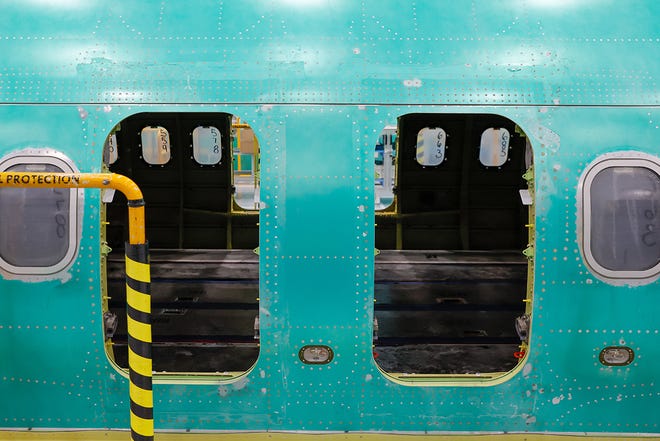 737 MAX aircraft are seen in various states of assembly at the Boeing 737 factory Tuesday, June 25, 2024 in Renton, WA.