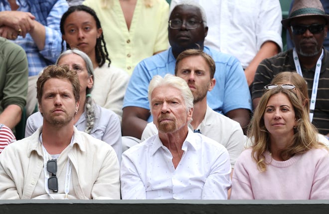 Richard Branson and his children, Sam and Holly