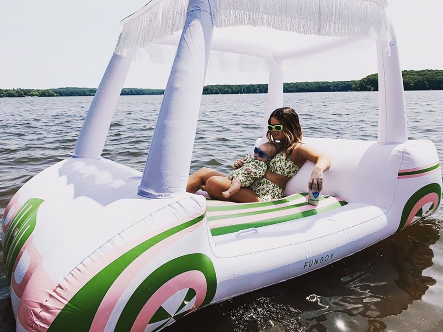 Maren Morris and Her Baby Boy Twin in Matching Swimwear: 'Motor-floatin’