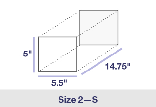 Small PO Box, Size 2, diagram: 5\