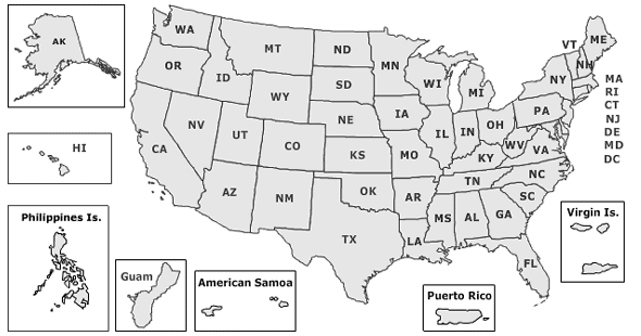 USA map