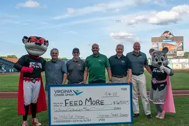 Virginia Credit Union makes a $5 donation to local hunger-relief organization Feed More for every strikeout recorded by the Flying Squirrels’ pitchers over the course of the season.