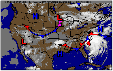 Hurricane Bertha - 12 Jul 1996