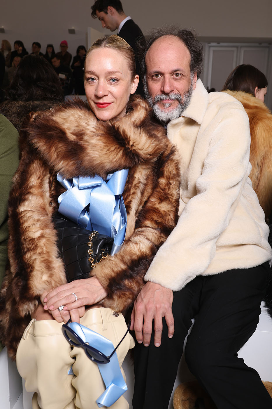 Chloë Sevigny i Luca Guadagnino na pokazie kolekcji Leowe w 2023 roku (Fot. Pascal Le Segretain/Getty Images for Loewe)