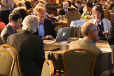 Speaker table prior to the Symposium