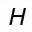 MATHEMATICAL SANS-SERIF ITALIC CAPITAL H