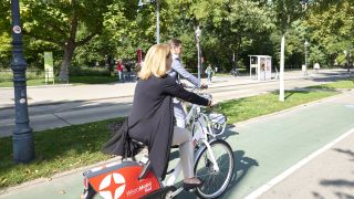 Woman on a bike