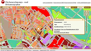 Ausschnitt aus dem Fl�chenwidmungs- und Bebauungsplan