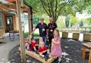 Children at Stratton Primary School near Cirencester enjoy their new early years playground equipment