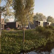 CGI of Copse Mere at Lower Mill Estate at the Cotswold Water Park