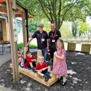 Children at Stratton Primary School near Cirencester enjoy their new early years playground equipment