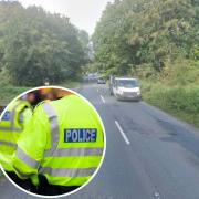 The stretch of the A346 where one of the crashes happened.